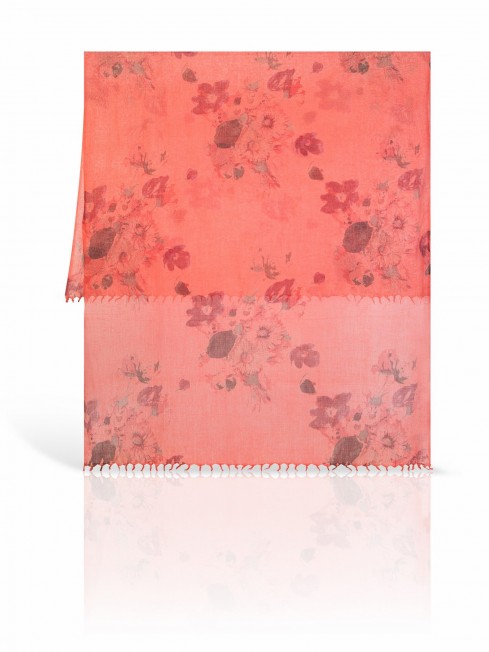 Палантин Женский W-BRUSH.FLOWER/CORAL